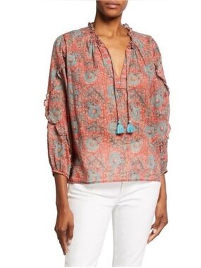 Johnny Was Workshop Ramie Top Size Large